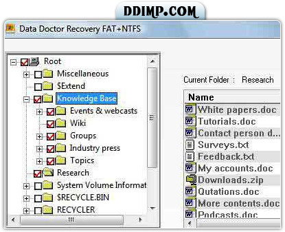 Windows Files Recovery Software Screenshot