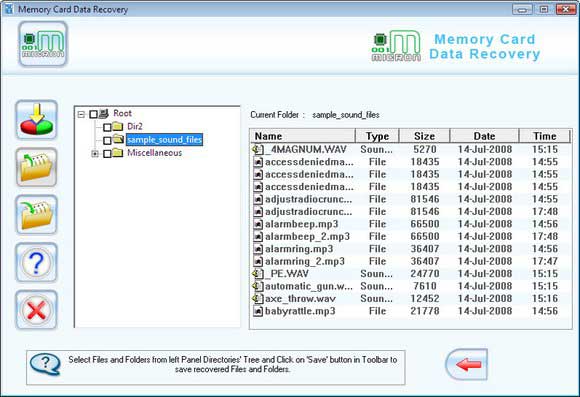 Memory card data retrieval software recovers lost pictures audio video clippings