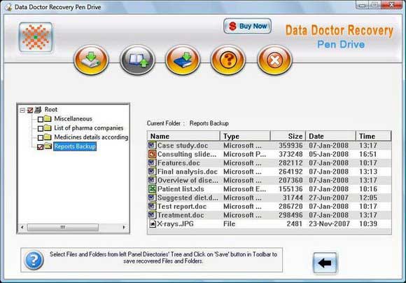 Screenshot of Pen Drive File Recovery Software