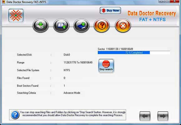 Windows Files Restoration Software screen shot