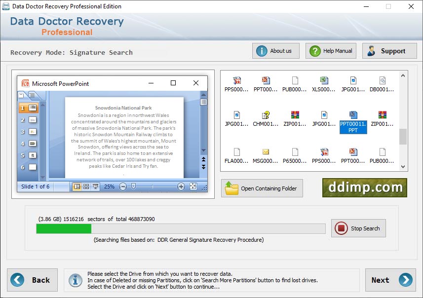 Screenshot of Data Recovery Software 2.0.8.7