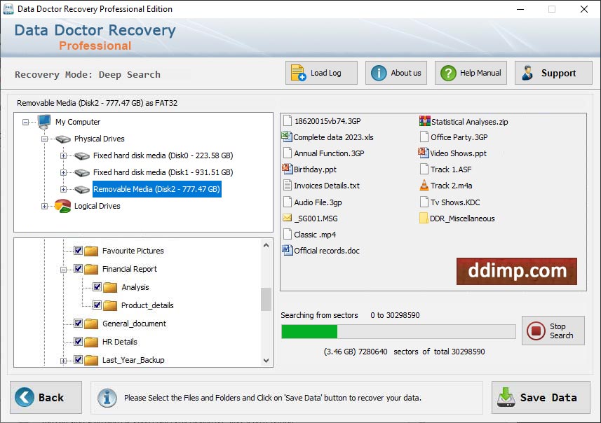 Screenshot of Professional Files Recovery