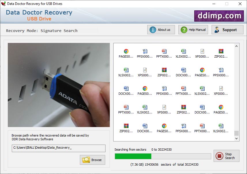 Screenshot of Pen Drive Data Recovery 3.0.4.8